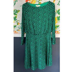 Nellie Jersey Dress -- Navy, bubbles -- size 6R